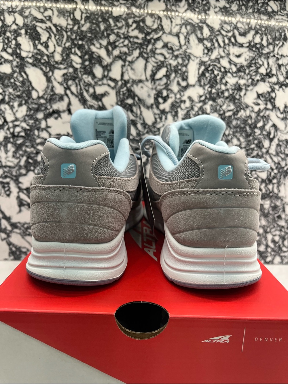 New Balance Gray & Light Blue Running Shoes - Picture 4 of 8